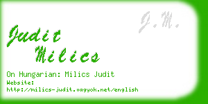 judit milics business card